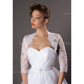 Spets bolero jacka 2/3 ärmar front öppen Spets bolero jacka 2/3 ärmar front öppen