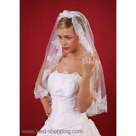 Tyll slöja prydd med spets Bild 1 Tyll slöja prydd med spets Bild 1